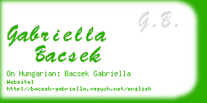 gabriella bacsek business card